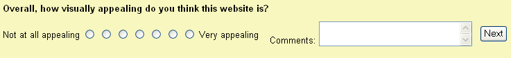 Overall, how visually appealing do you think this website is?